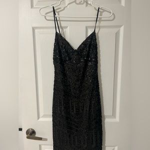 Express - Black Sequin Dress